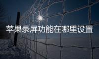 苹果录屏功能在哪里设置